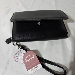 Black MUNDI  Clutch Wristlet